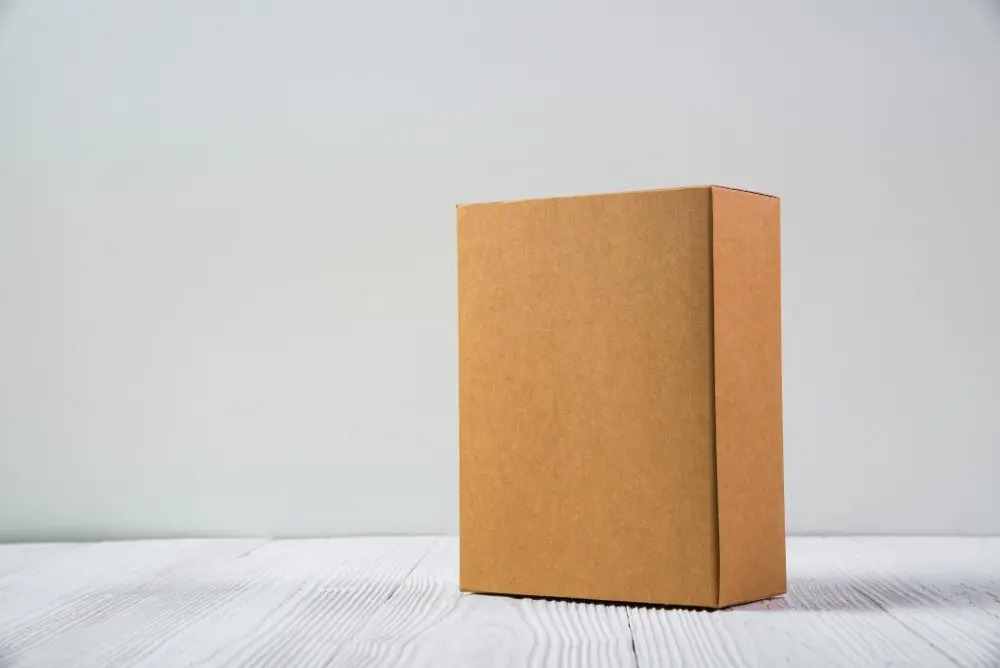Packaging Box on Wooden Surface